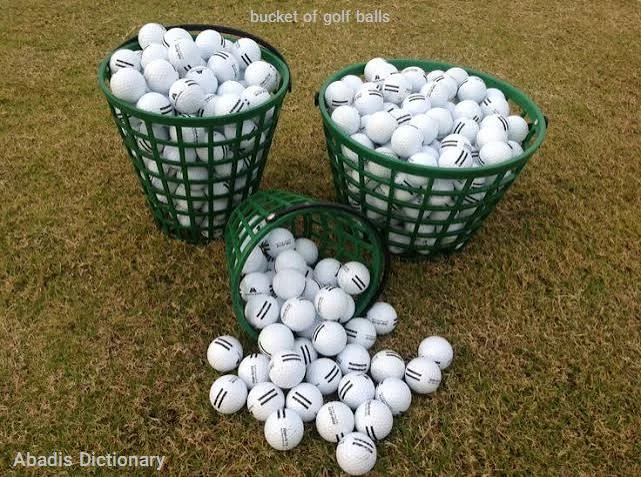 bucket of golf balls
